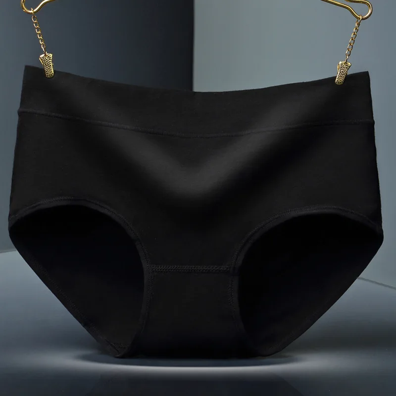 Sexy women's cotton underwear with multiple colors  medium waist graphene women triangle pants plus size fat sister lingerie