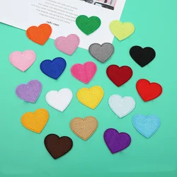 Color Heart Blue Green White Black DIY Emblem Embroidered Cloth Stickers Cartoon Flowers DIY Iron Clothing Patches