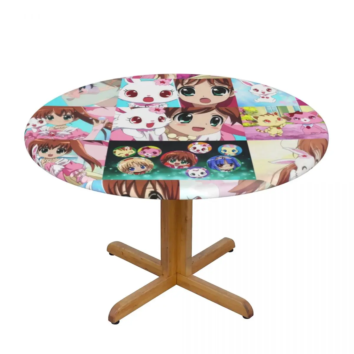 Custom Round Disney Cartoon Jewelpet Sanrio Japanese Anime Tablecloth Fit 40