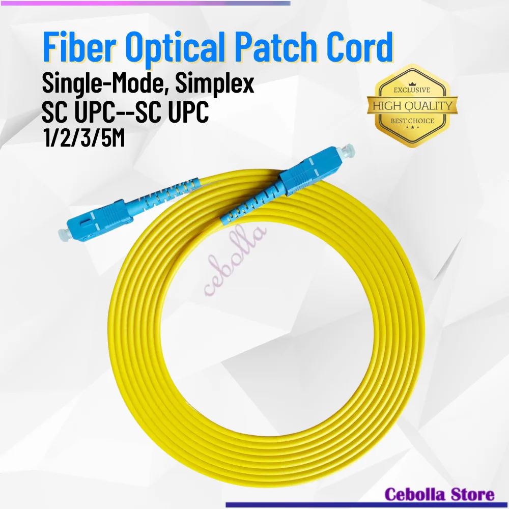 Cable de conexión óptica SC piezas UPC Simplex SM LSZH, 3,0mm SC/UPC-SC/UPC FTTH, puente de fibra óptica de 3,0mm, 10 UPC-SC