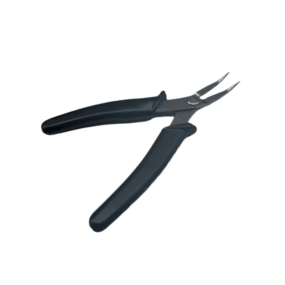 PVC Grip Racket Stringing Pliers Ergonomic Handle Stainless Steel Stringing Tools Textured Jaws Silver Curved Nose Pliers