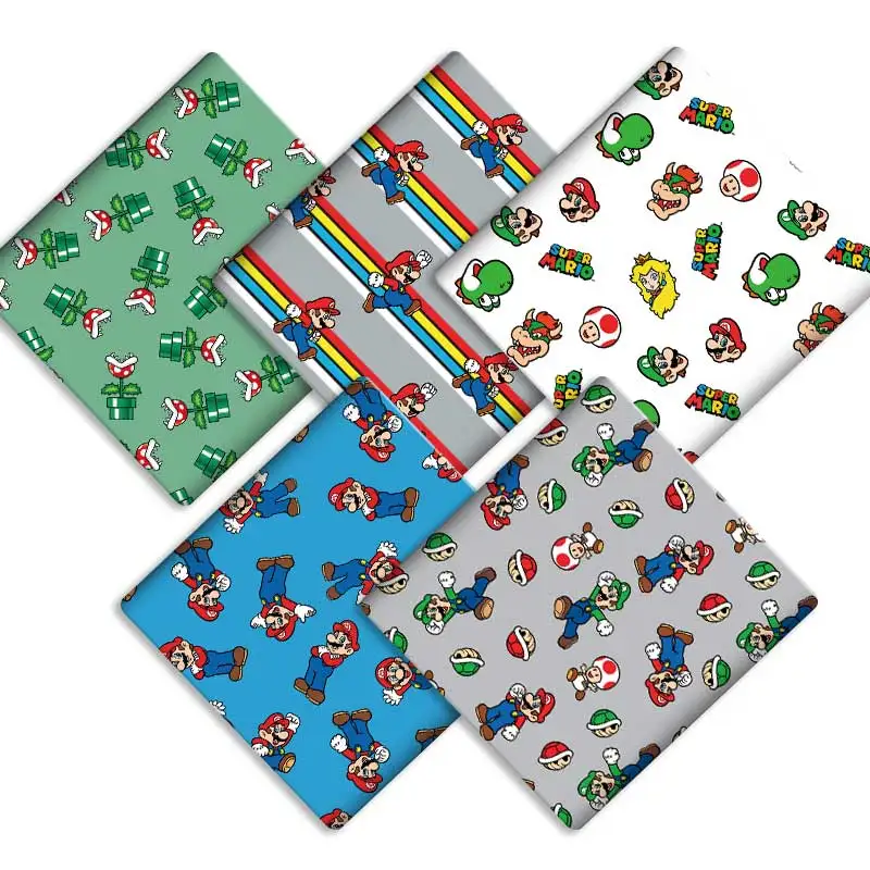 

Polyester cotton Cartoon Fabric 140*50cm Handmade Sewing Patchwork Quilting Baby Dress Home Sheet Printed Fabric Sewing Kids