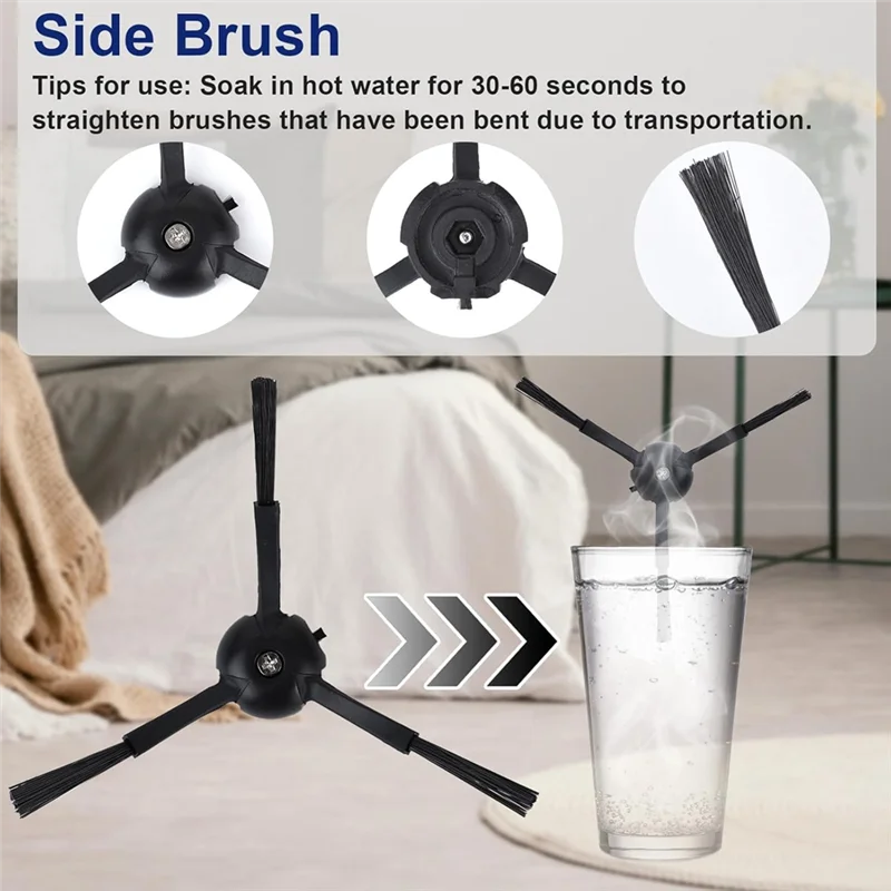 【Must-Haves】Kit de accesorios para Roborock Q7 Max+, piezas de repuesto para Robot aspirador, bolsas de fregona con filtro de Cepillo Lateral principal