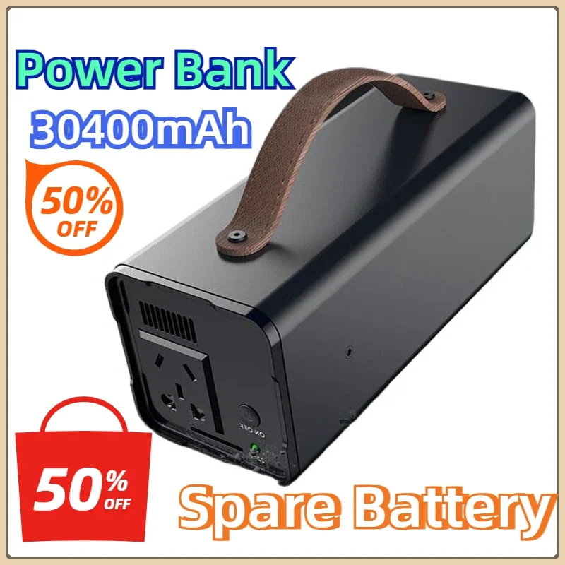 For Laptop Camping 30400mAh Portable Power Bank Station 200W 220V Emergency External Spare Battery Powerful Outdoor Powerbank