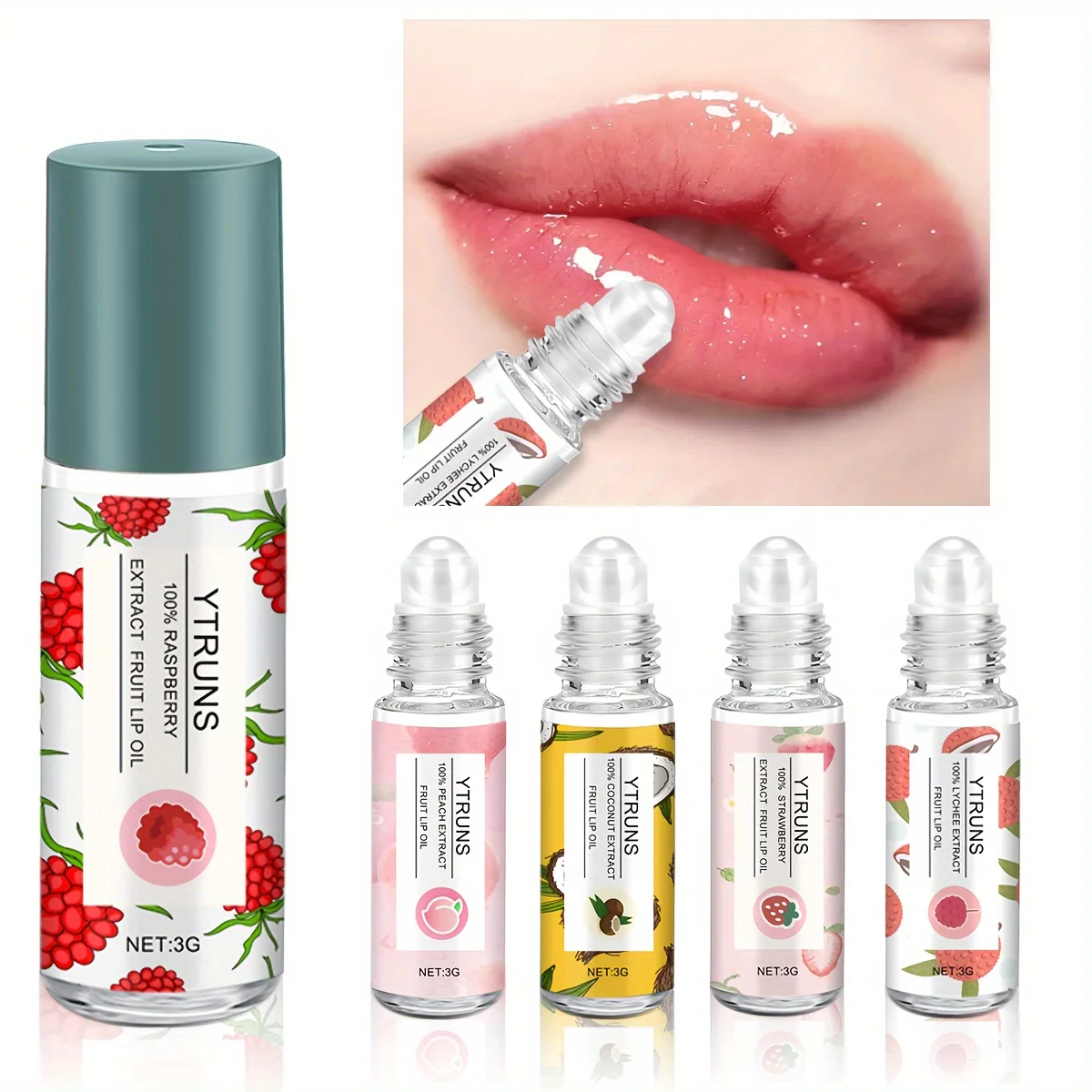 

Moisturizing fruit flavor ball lip oil