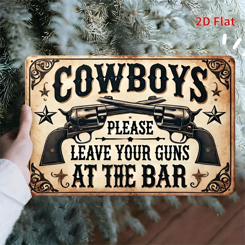 （2D Tin painting）[Vintage Metal Sign] Rustic Western  Metal Sign - Vintage 