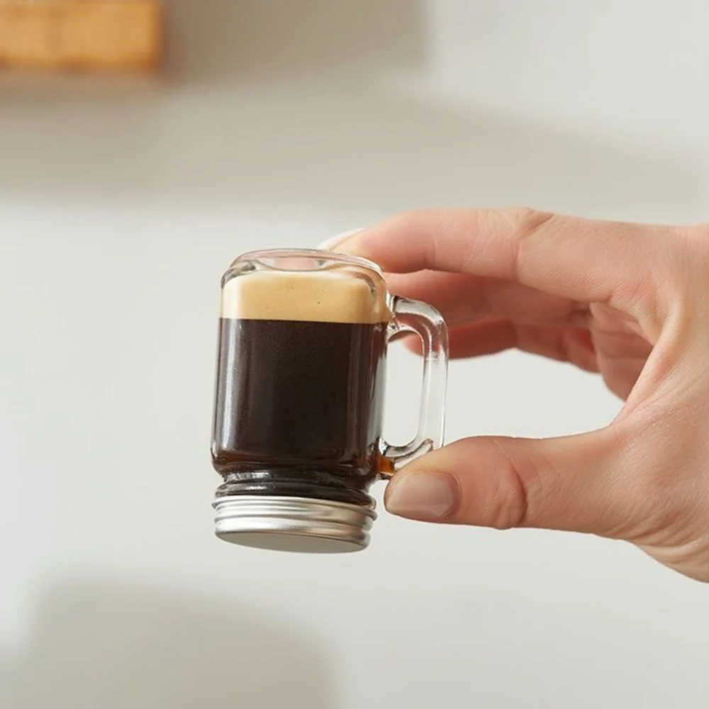 1pc Portable Mini Mason Jar For Jam Honey Leakproof Coffee Milk Juice Bottle With Lid Home Party Bar Vodka Spirits Shot Glass