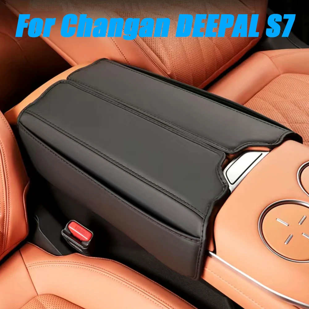 

Leather For Changan DEEPAL S7 2023 2024 Car Armrest Box Pad Anti-Scratch Center Console Cover Arm Rest Cushion Accessories