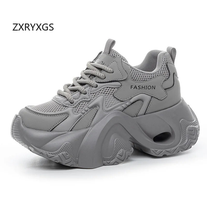 

ZXRYXGS дышащие кроссовки из натуральной кожи, модная обувь, лето-осень 2023, женские кроссовки для отдыха, туфли-лифты на платформе