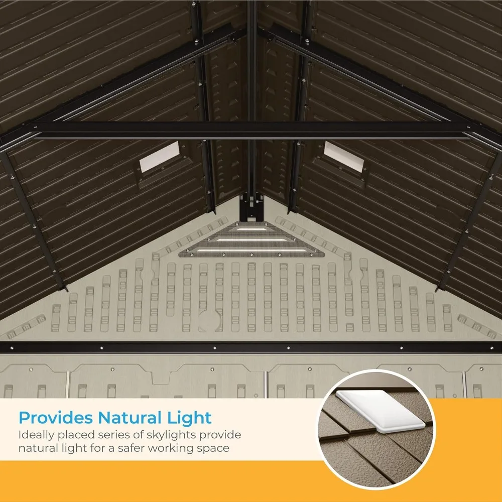 8 'X 7' Zware Hars Tremont Opslagschuur, Crème