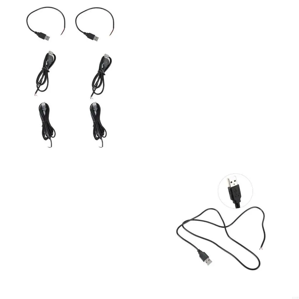 Portable Male USB to 2 Pin Extension Cord Pigtail 2pin Power Cable Line 22AWG 83CF