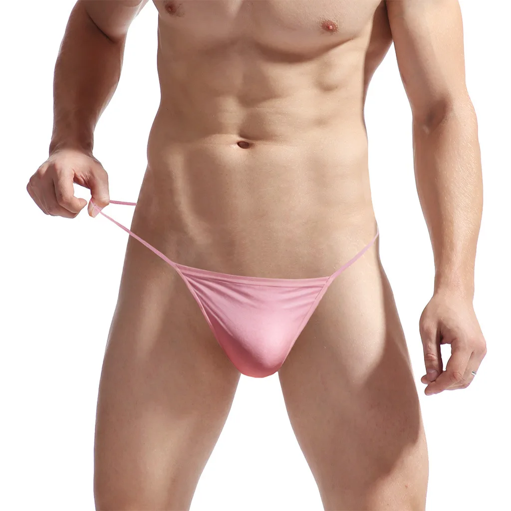 

Мужские сексуальные стринги с Т-образной спинкой, блестящие стринги с открытыми ягодицами, микро мини-трусики для геев, эротическое белье, нижнее белье Homme, выпуклая сумка, трусы