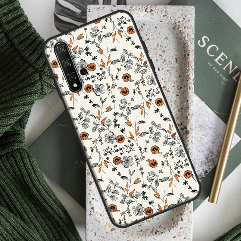 Flower Plant Art Case For Huawei Honor 70 50 X8 X9a Magic5 90 Lite P20 P30 P40 P60 Pro P Smart Nova 5T Cover