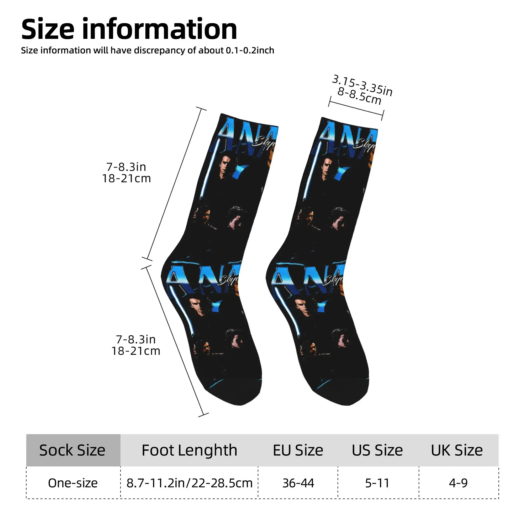 خمر الرجعية 90s الجرافيك نمط Anakin سكاي ووكر جوارب مطبوعة الجوارب العصرية الخريف المضادة للانزلاق الجوارب الرجال الرياضة جودة الجوارب #5