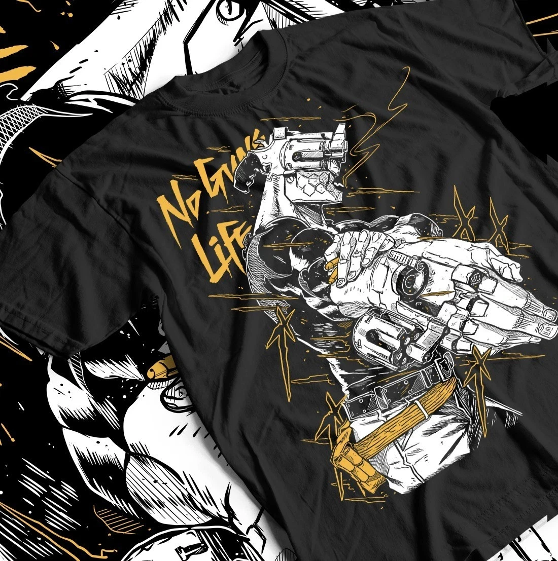 Camiseta de Anime Año Nuevo 2026, No Guns Life, Juzo Inui, Camiseta de Manga, Camiseta de Manga Corta para Hombre