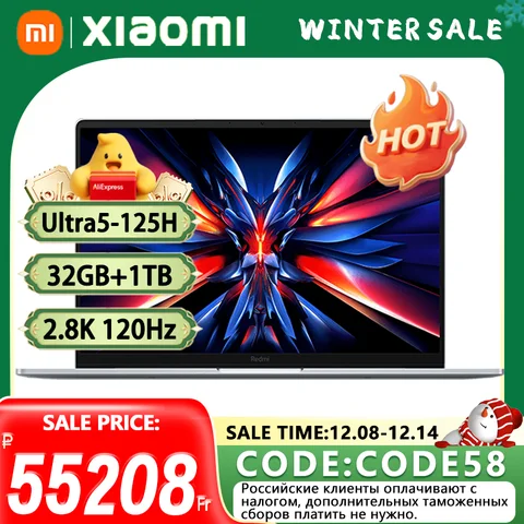 【Super Sale】Xiaomi Redmi Book Pro 14 2024 Ultra5-125H/Ultra7- 155H 32G 1T 2.8K 120Hz Screen JYU4597CN/JYU4598CN
