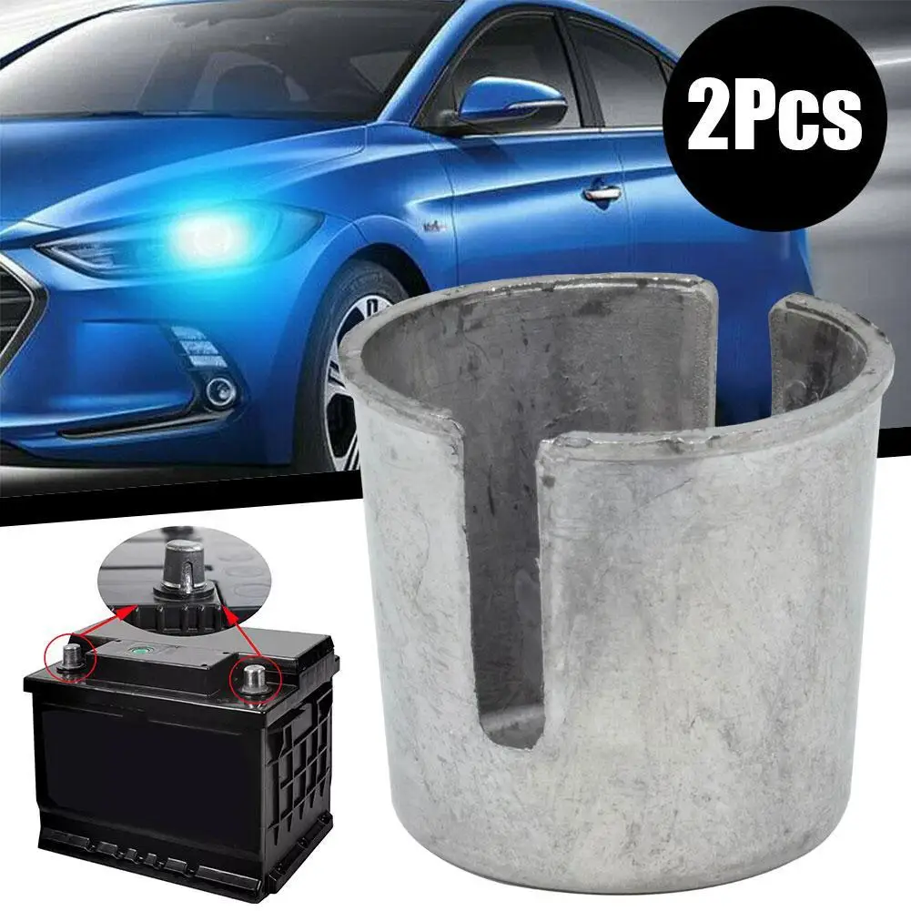 2Pcs Car Auto Truck Battery Post Repair Shims For Worn Down Posts Loose Terminal Posts Tool Joint Terminal Adapter Auto Parts