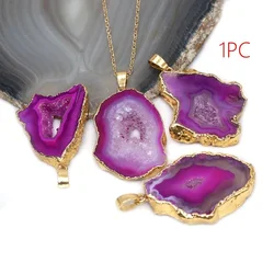 Natural Healing Crystal Quartz Reiki Chakra Jewelry for Women Natural Irregular Agate Stone Pendant Necklace For Women Gifts