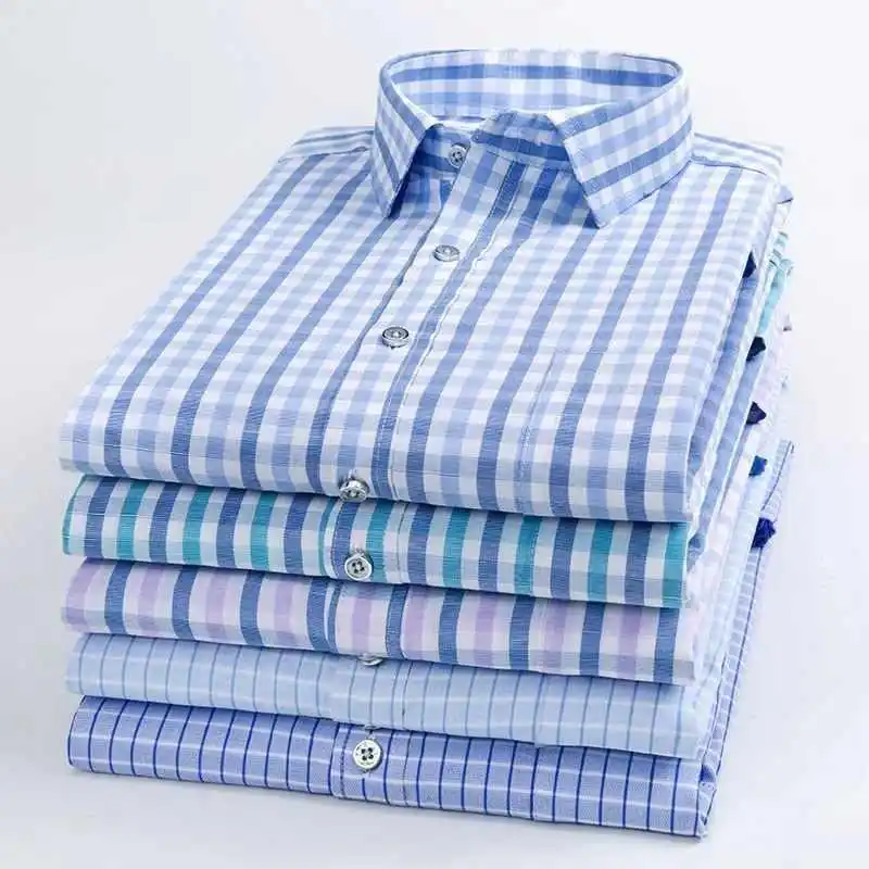 

Casual Plaid Long Sve Regular Fit irt Stand Sle adient Sun Protection Treaent Cotton 00% Ice Sensation Men's S...