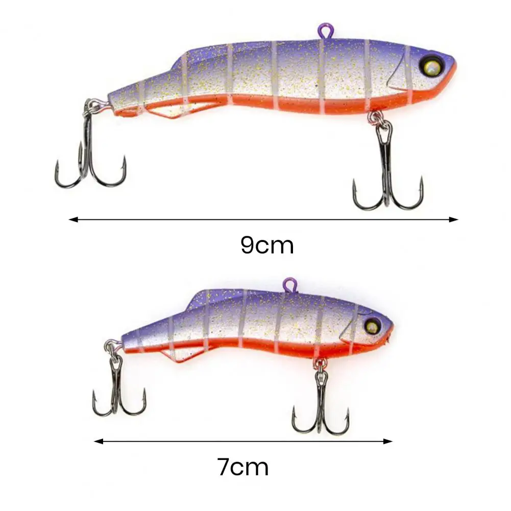 Fishing Bait Bright Color Swimbait Fishing Lure with Realistic 3d Eyes 7cm/9cm Treble Hook Bait for Ultimate Fishing Experience