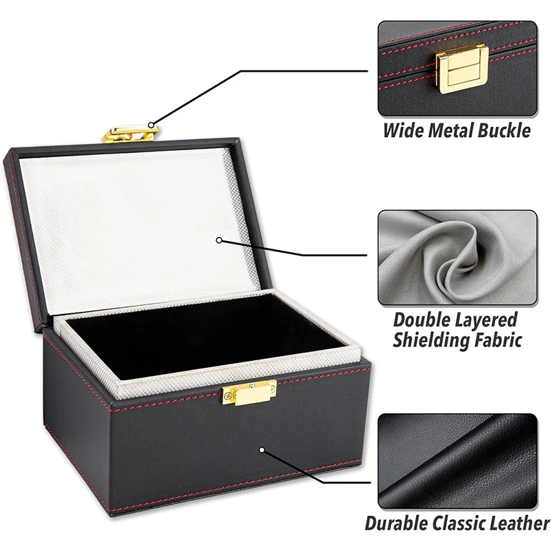 Anti Theft Car Key Signal Blocker Faraday Box Radiation Protection Phone Box Anti Tracking RFID Security Storage Faraday Case