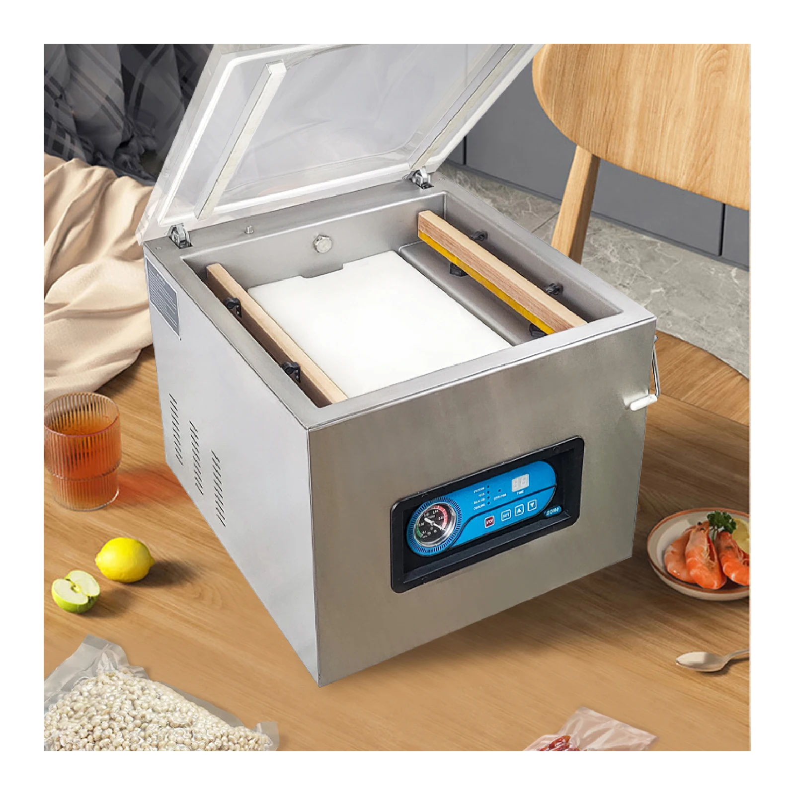 Food Vacuum Sealer Machine for Fish Single Chamber Sealing Food Vacuum Sealer Machine Cheese Packaging Vacuum Forming Machine