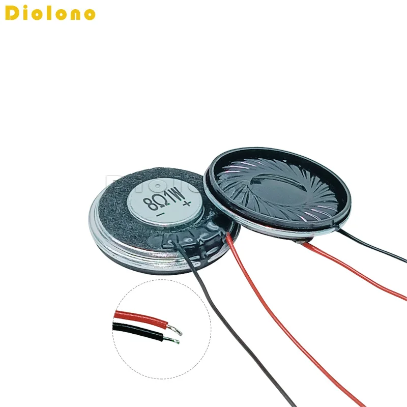 10pcs 1W 8Ohms Loudspeaker 8R 26mm Diameter Mini Round Mylar Speaker With Wire Thickness 6MM Small Horn Doorbell Toy Speaker