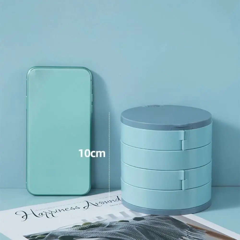 جديد ABS صندوق تخزين المجوهرات 4 طبقات الغبار واقية علبة مجوهرات سعة كبيرة المحمولة عرض المجوهرات حالة النساء فتاة