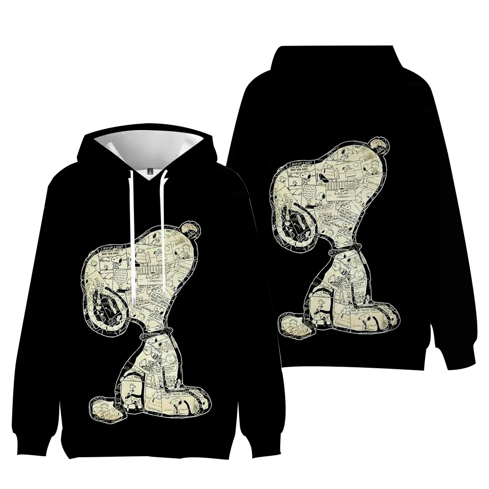 Snoopy cartoon print Women Sweatshirt Long Sleeve Crewneck Graphic Hoodie Clothes Couple Valentine\'s Day Gift Womens Clothes