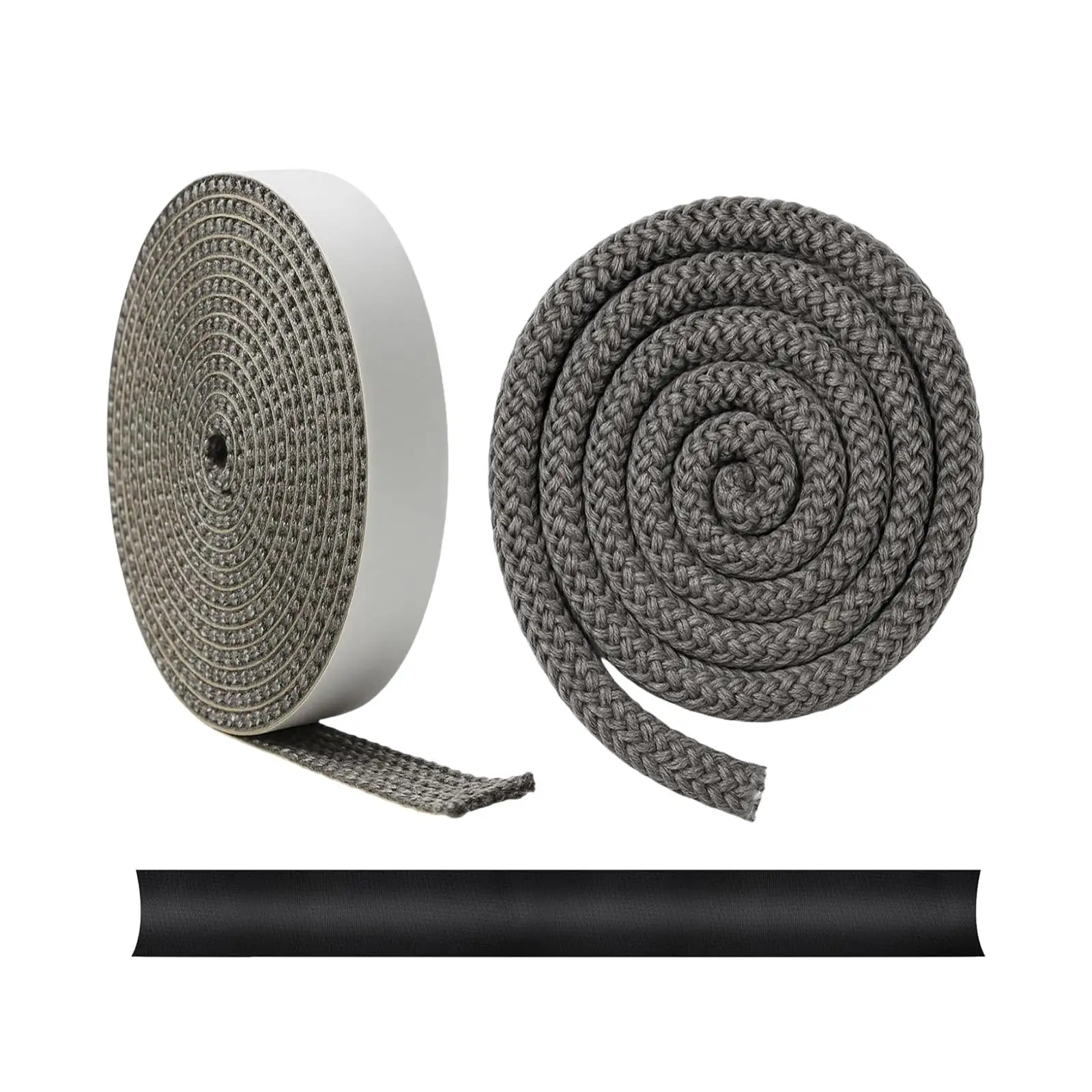 Wood Fireplace Accessories Set Fireproof Gasket Rope Adhesive Seal for Stove Door Heater Oven Replacement Kit for Heating