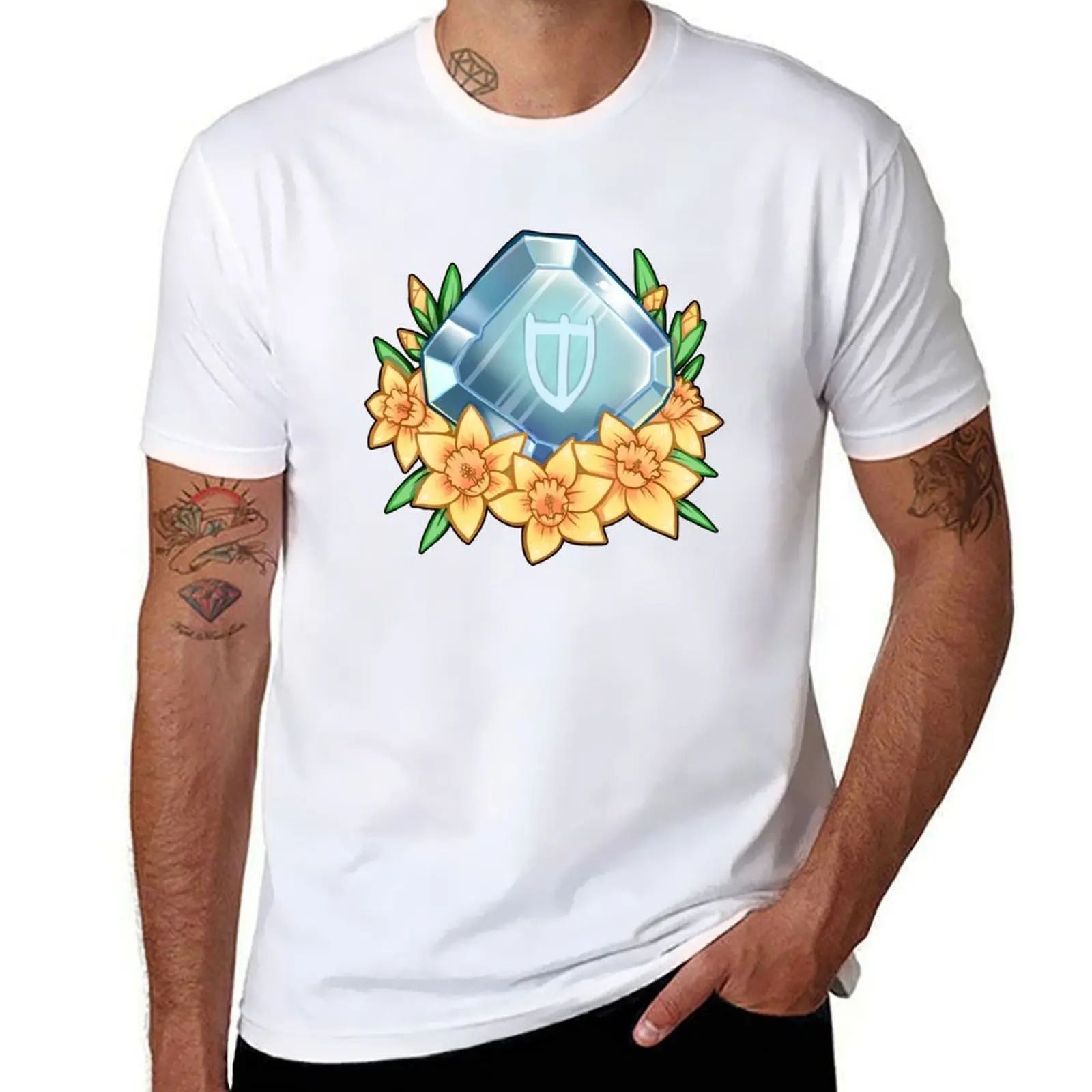 

FFXIV Job Stone - PLD T-Shirt Plus Size Summer Casual T-Shirt
