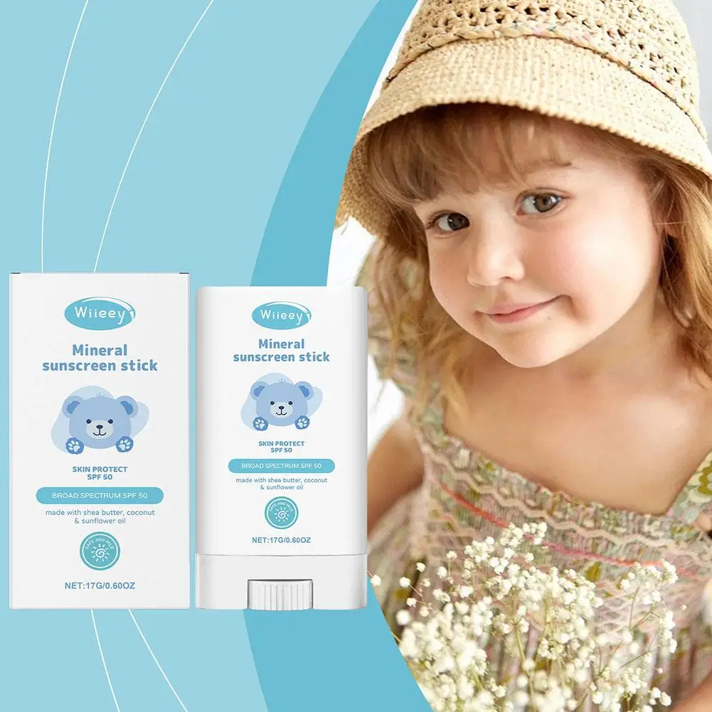 

Kids SPF 50 Sunscreen Stick UV Isolation Safe Sun Cream For Children Baby Lightweight Water Resistant Moisturizing Sunscree C8P1