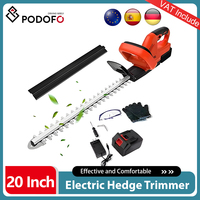 Podofo 20Inch 21V Cordless Electric Hedge Trimmer With Dual Action Blade Power Hedge Trimmer Rechargeable Pruning Grass Machine