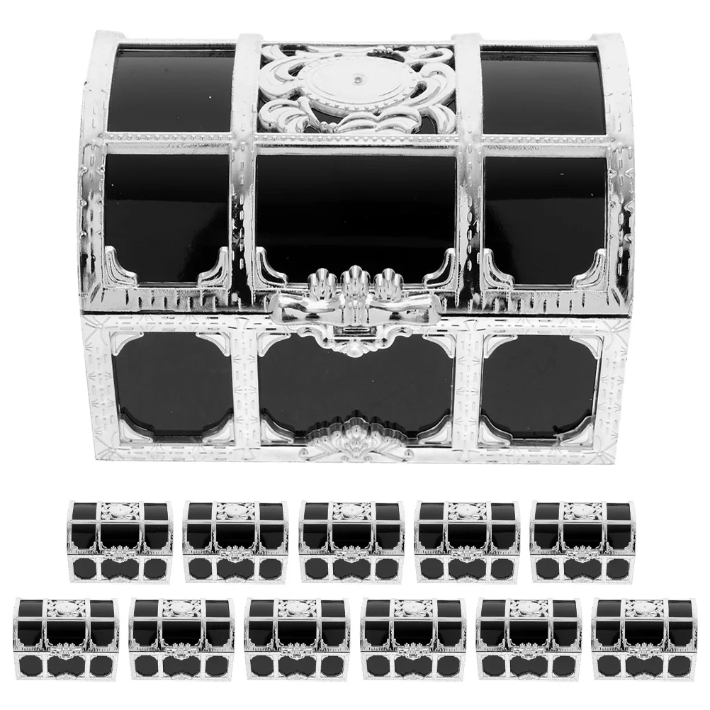 

12Pcs Mini Pirate Treasure Chest Vintage Party Favor Box Candy Storage Decoration Halloween Christmas Halloween Treasure Chest