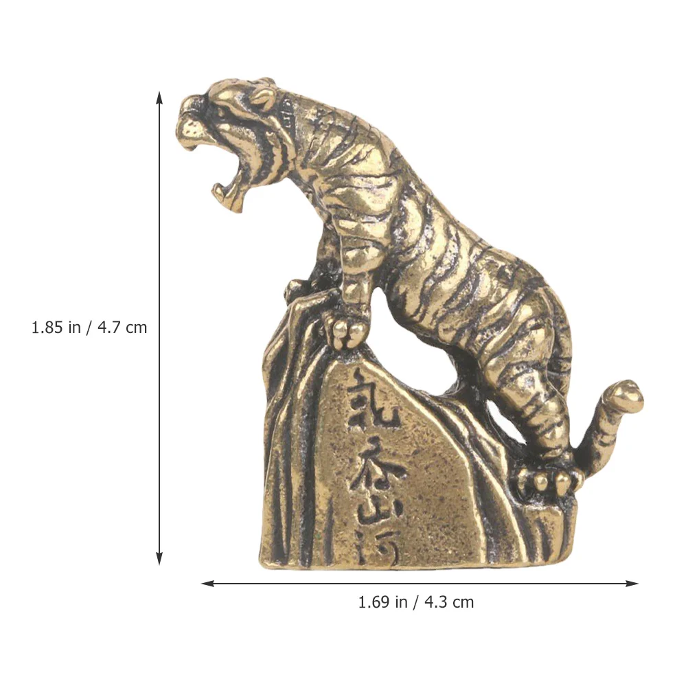 

Decorations Tiger Statue Ornament Vintage Figurine ﻿ Golden Brass Figurines Ornaments