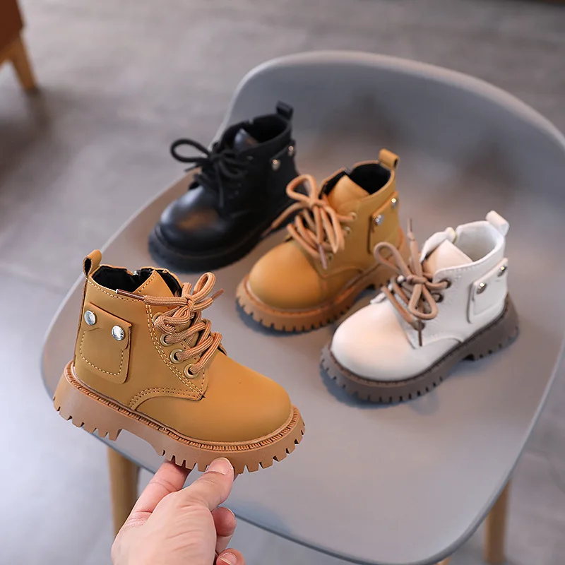 

England Style Toddler Shoes for Boys Brand Designer Short Boots Shoes Kids Girl Handsome Student Outdoor Walking Shoes