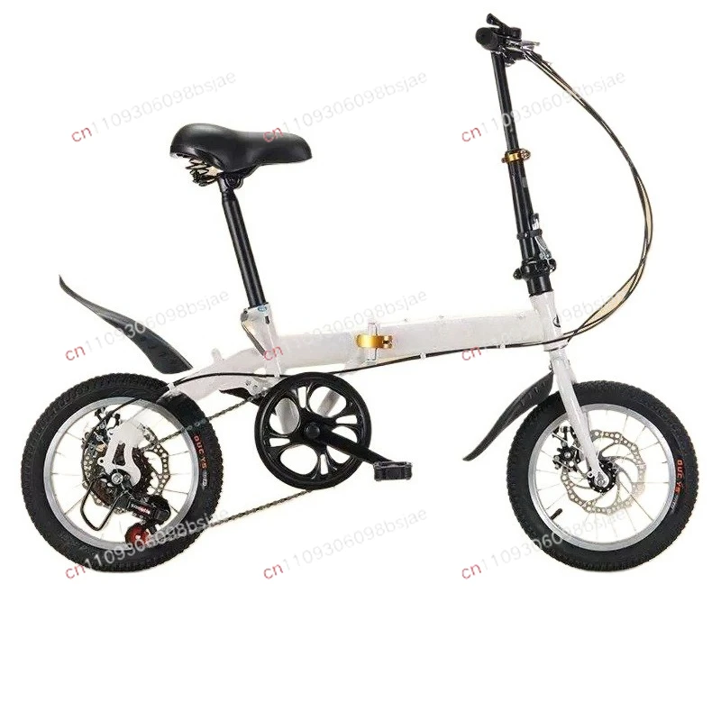 Mini folding shock absorber full bearing adult child student male and female single speed variable speed disc brake bicycle