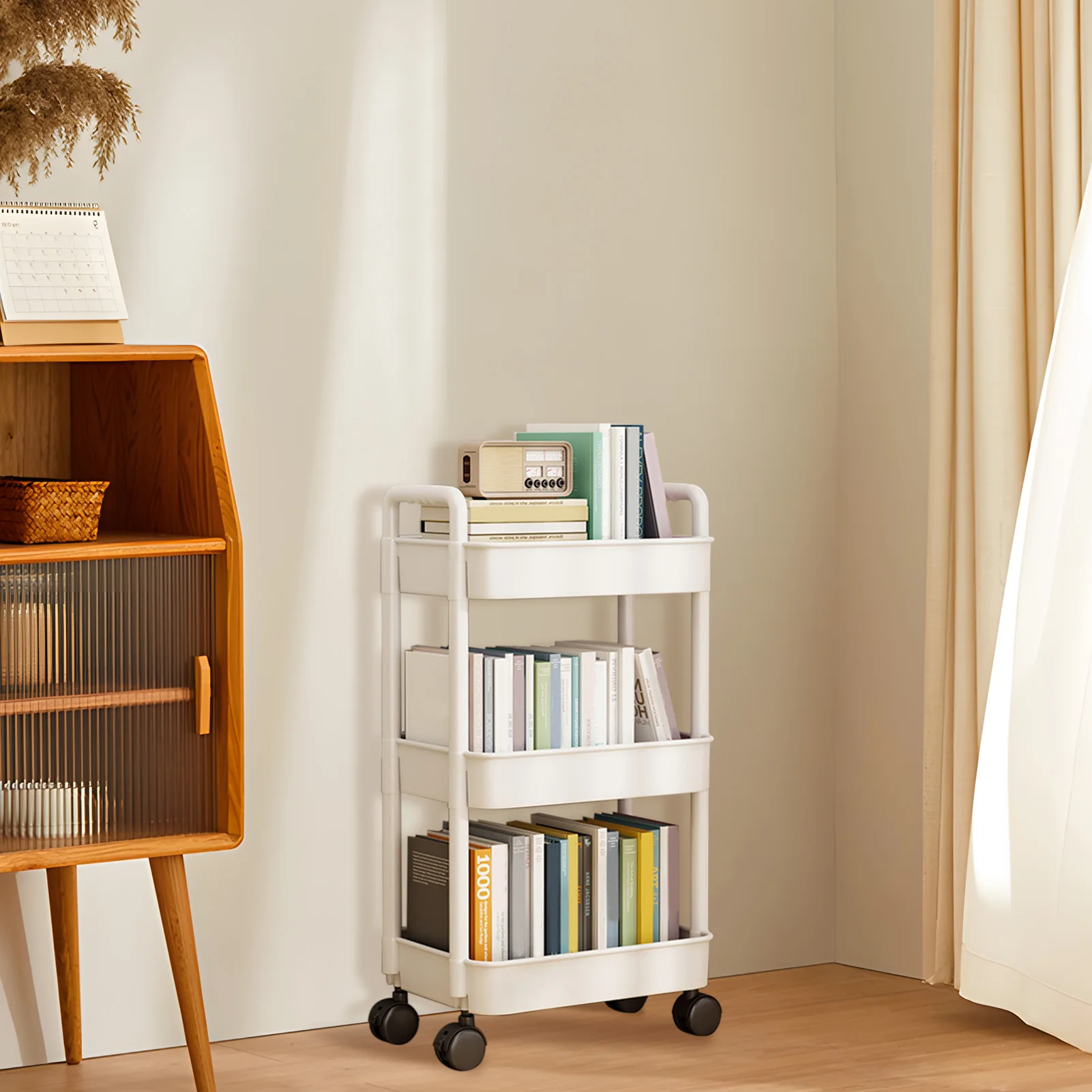 Mobile Storage Rack Trolley Household Kitchen Multifunctional Cart With Wheels Rack Bedroom Multi-Layer Storage Home Accessories