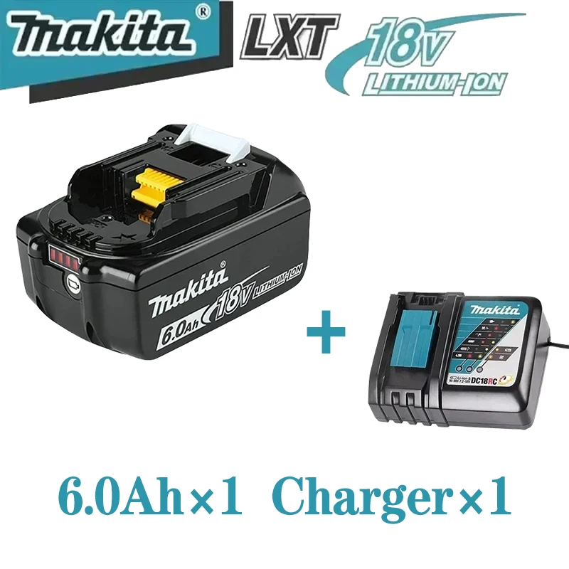 Originele 6Ah 9Ah Makita BL1860 18V accu voor elektrische gereedschappen, Li-ion vervangende accu LXT BL1850 BL1840 voor 18V schroevendraaier