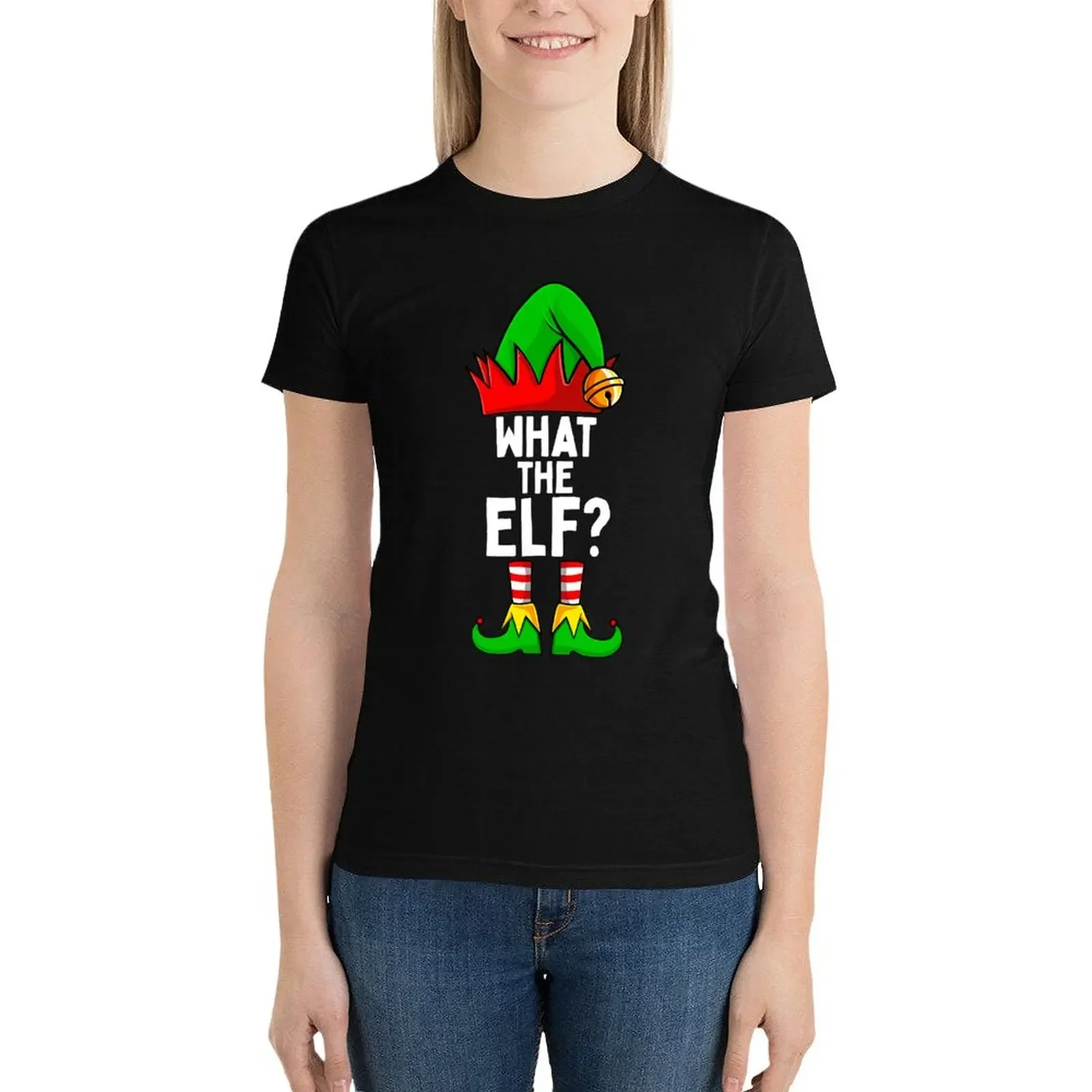 What The Elf Matching Family Christmas T-Shirt anime clothes oversized shirts graphic tees kawaii clothes clothes for woman