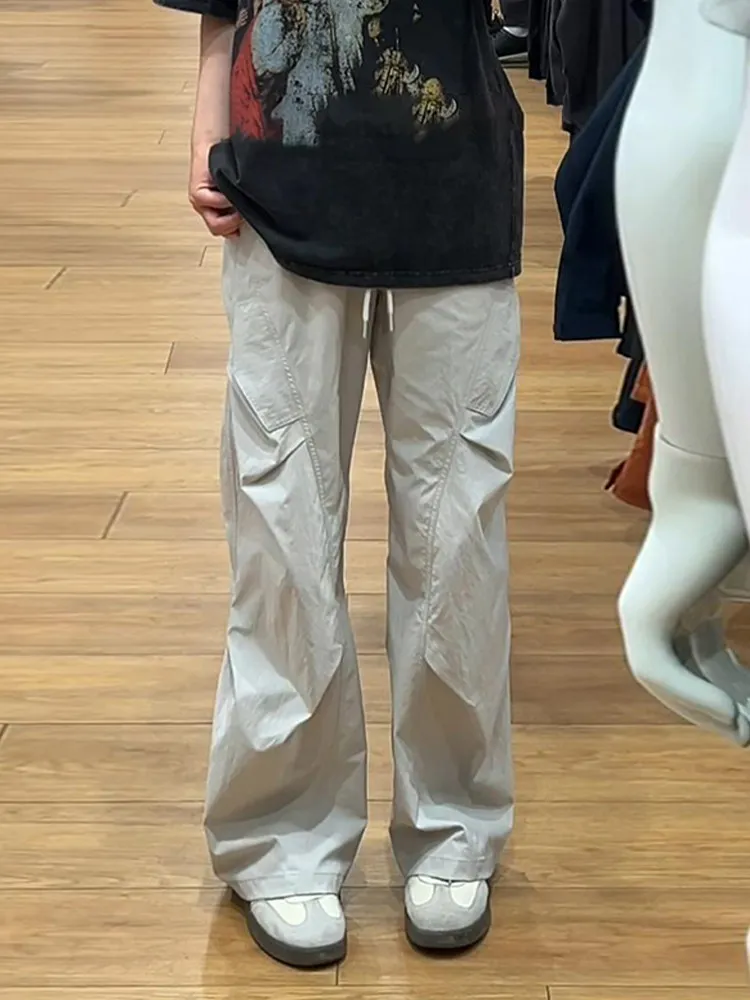 

American Sle Paratrooper Workwear Pants Men's Spring Autumn New Loose Straight Casual Folded Trousers CleanFit Sle