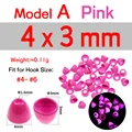 20 piezas de color rosa 4X3mm A