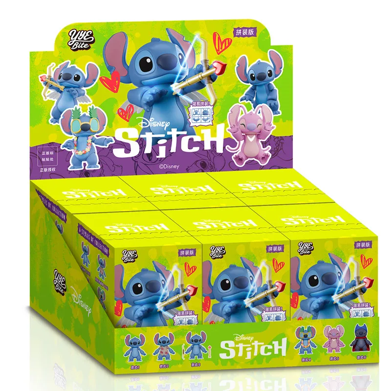 

Disney Stitch Angel Anime Figure Blind Box - Trendy Surprise Collectible Model For Desktop Decoration Assembly Mystery Toy Gift