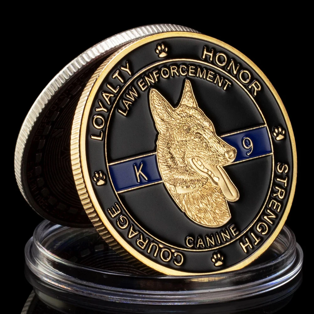 United States K9 Canine Souvenir Bronze Plated Coin Guardians of The Night Law Enforcement Commemorative Coin Challenge Coin