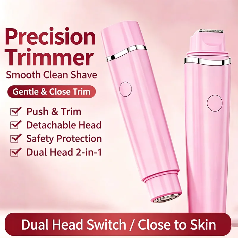 Bestselling 2-in-1 Electric Shaver for Women with Dual Heads - Waterproof Body & Intimate Hair Removal Device