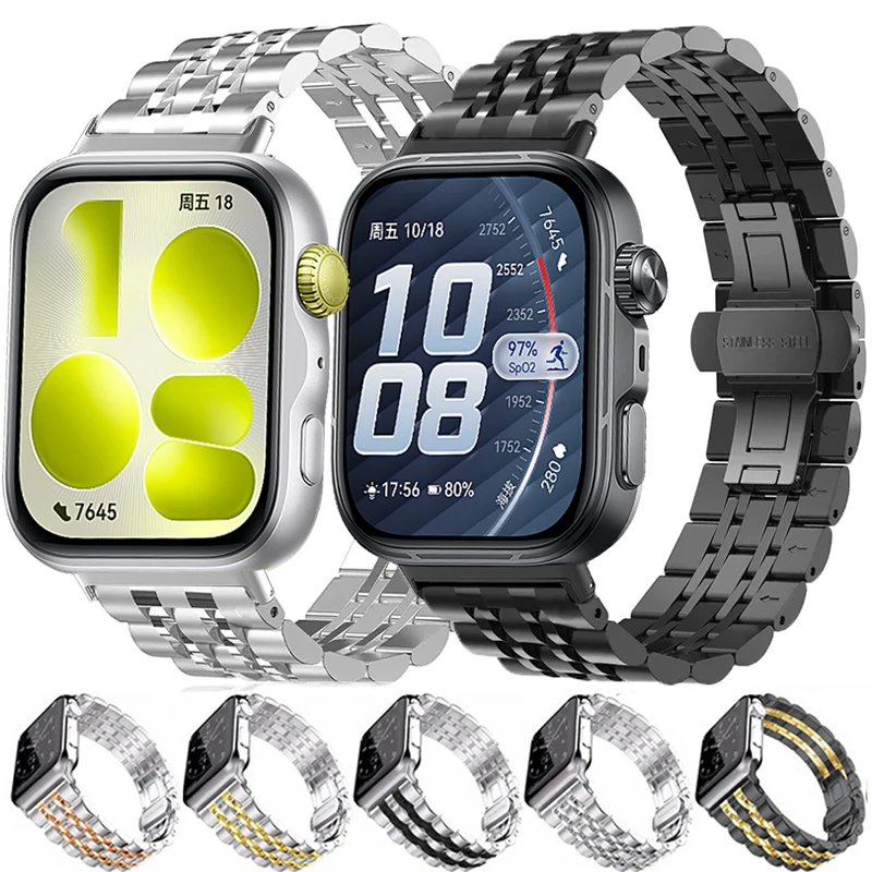 Metallarmband für Huawei Watch Fit 5 Pro 4 3 Edelstahlband Correa Armband für Huawei Fit3 Fit4 Fit4 Pro Fit5 Pro Uhrenarmband