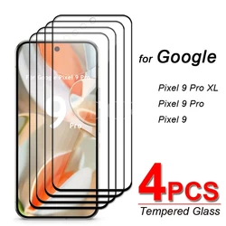 4 Pcs For Google Pixel 9 Pro XL Glass Pixel 9 Pro XL Tempered Glass HD Flim Full Glue Screen Protector Film Pixel 9 Pro XL Glass