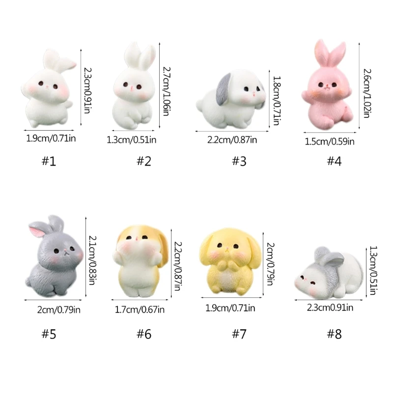 Playful Easter Rabbit Figurine Miniatures Resin Artwork for Holiday Display Dropsale