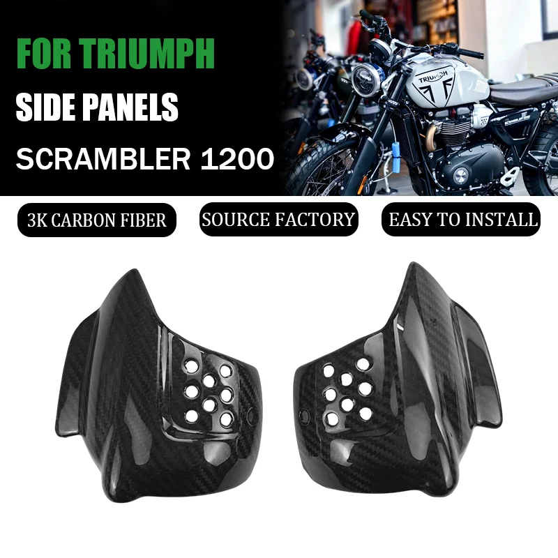 For Triumph Scrambler 1200 X XE XC 3K Pure Dry Carbon Fiber Injection Moulding Plates Fairing Kit Motorcycle Accessories