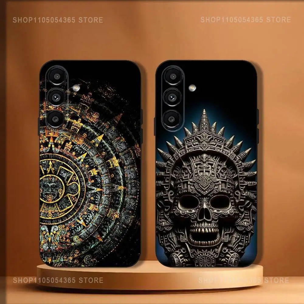 

Mayan Calendar Statue Phone Case For Samsung Galaxy A20,A21s,A22,A31,A32,A52,A53,A72,73,A80 Soft Black Cover